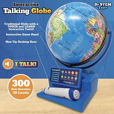 Dr. STEM Interactive Talking Globe - Touch & Learn Educational Game Panel