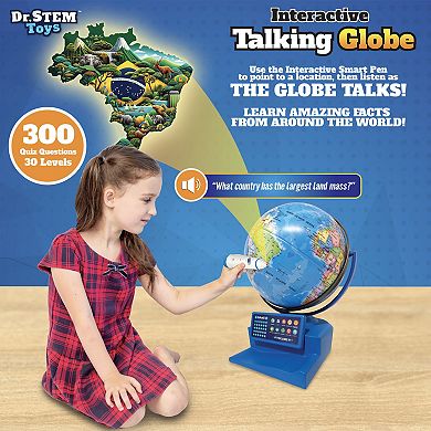 Dr. STEM Interactive Talking Globe - Touch & Learn Educational Game Panel