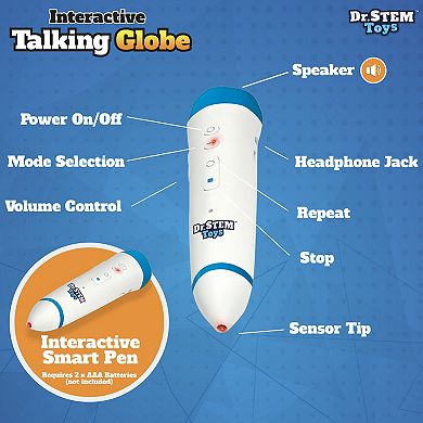 Dr. STEM Interactive Talking Globe - Touch & Learn Educational Game Panel