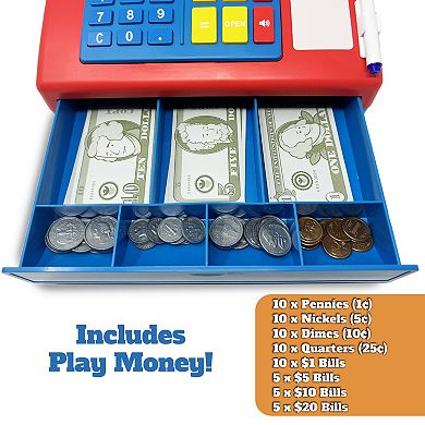 Dr. STEM Solar-Powered Cash Register - 68-Piece Store & Shopping Roleplay Toy