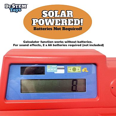 Dr. STEM Solar-Powered Cash Register - 68-Piece Store & Shopping Roleplay Toy