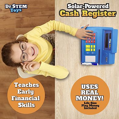 Dr. STEM Solar-Powered Cash Register - 68-Piece Store & Shopping Roleplay Toy
