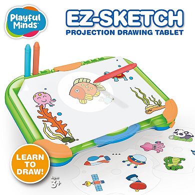 Playful Minds EZ-Sketch Projection Drawing Tablet with 64 Images & 6 Markers