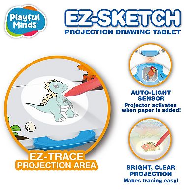 Playful Minds EZ-Sketch Projection Drawing Tablet with 64 Images & 6 Markers