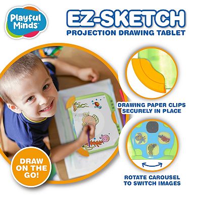 Playful Minds EZ-Sketch Projection Drawing Tablet with 64 Images & 6 Markers