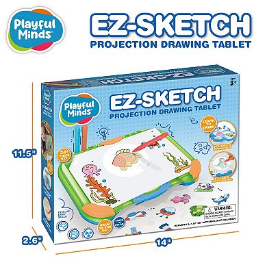 Playful Minds EZ-Sketch Projection Drawing Tablet with 64 Images & 6 Markers