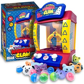 Thin Air Games Wonder Claw Motorized Crane Machine with Plush Prizes & Toy Capsules