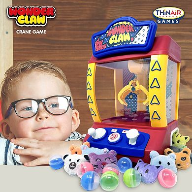 Thin Air Games Wonder Claw Motorized Crane Machine with Plush Prizes & Toy Capsules