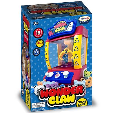 Thin Air Games Wonder Claw Motorized Crane Machine with Plush Prizes & Toy Capsules