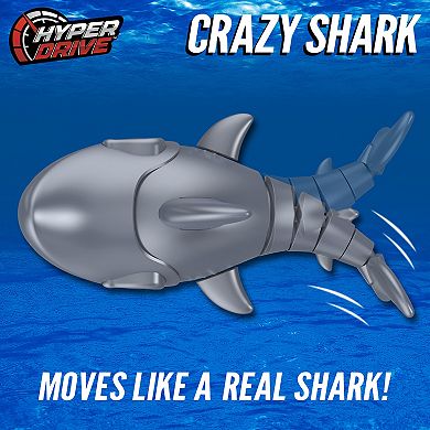 Hyper Drive Crazy Shark Remote Control Toy with Realistic Chomping & Tail Motion