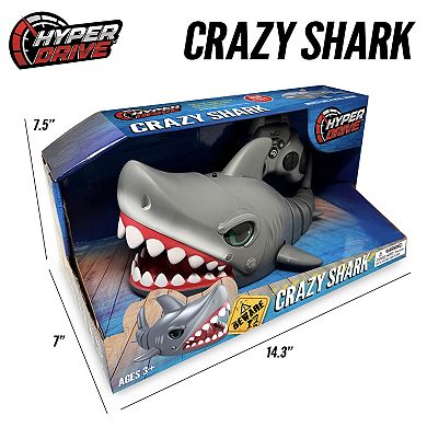 Hyper Drive Crazy Shark Remote Control Toy with Realistic Chomping & Tail Motion