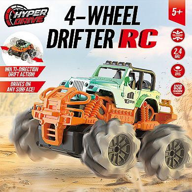 Hyper Drive 4-Wheel Drifter RC Multi-Direction Drift Action Off-Road Truck