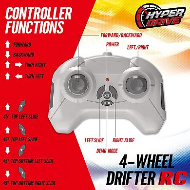 Hyper Drive 4-Wheel Drifter RC Multi-Direction Drift Action Off-Road Truck