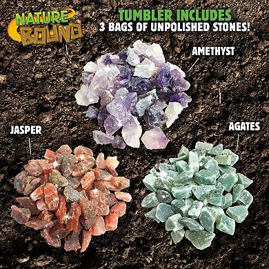 Nature Bound Rock Tumbler Starter Kit With Polishing Powder & 2 Rings