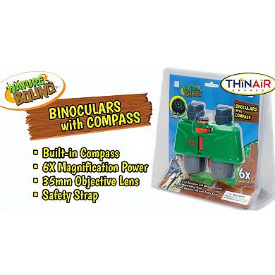 Nature Bound Binoculars With Built-In Compass - 6x35 Resolution, Safety Strap
