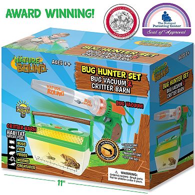 Nature Bound Bug Hunter Bundle - Insect Vacuum & Critter Barn with Light-Up Habitat