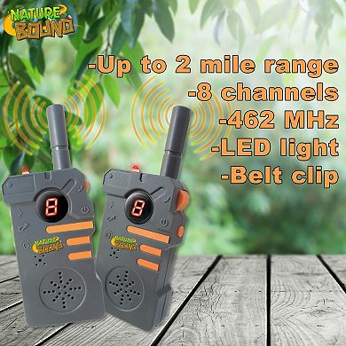 Nature Bound Kids' Walkie Talkies 2-Pack with 2-Mile Range & 2 Channels