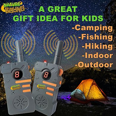 Nature Bound Kids' Walkie Talkies 2-Pack with 2-Mile Range & 2 Channels