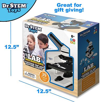 Dr. STEM Lab Microscope - 39-Piece Science Kit with Specimen Slides & Examination Accessories