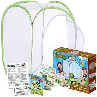 Nature Bound Butterfly Habitat & Terrarium - Live Insect Growing Kit, 24-Inch Net