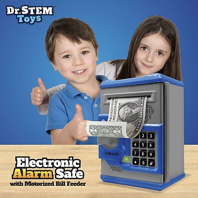 Dr. STEM Electronic Alarm Safe with Motorized Bill Feeder & Coin Slot