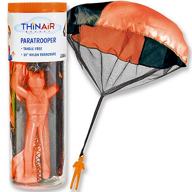 Thin Air Brands Paratrooper Flying Figures 4-Pack with 20 in. Tangle-Free Nylon Parachutes
