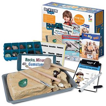 Dr. STEM Discovery Dig 21 pc Rock & Mineral Excavation Set