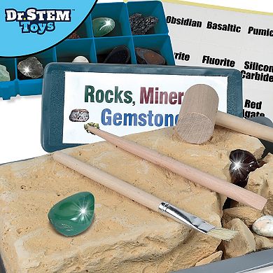 Dr. STEM Discovery Dig 21-Piece Rock & Mineral Excavation Set