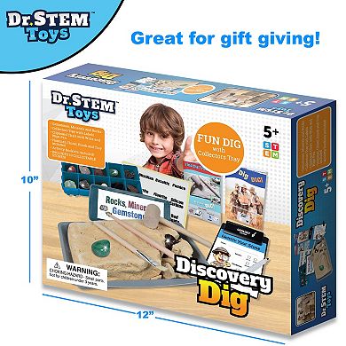 Dr. STEM Discovery Dig 21-Piece Rock & Mineral Excavation Set