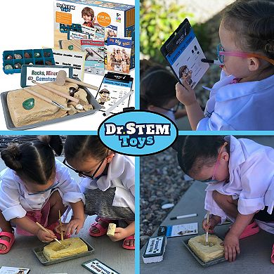 Dr. STEM Discovery Dig 21-Piece Rock & Mineral Excavation Set
