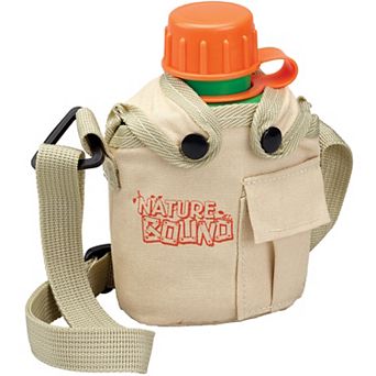 Nature Bound Canteen - 16 oz. Scout-Styled Water Hydration Container & Snap-On Canvas Cover Carrier