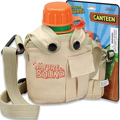 Nature Bound Canteen - 16 oz. Scout-Styled Water Hydration Container & Snap-On Canvas Cover Carrier