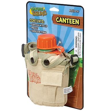 Nature Bound Canteen - 16 oz. Scout-Styled Water Hydration Container & Snap-On Canvas Cover Carrier