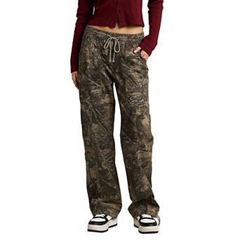 Juniors' UNIONBAY Tabbie Camo Print Cargo Straight Leg Pants