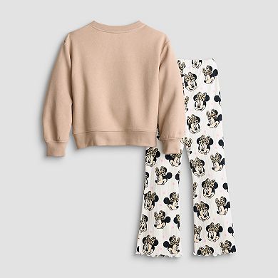 Girls 4-12 Jumping Beans® Disney's Minnie Mouse 2-Piece Pullover Crew & Rib Flare Legging Set