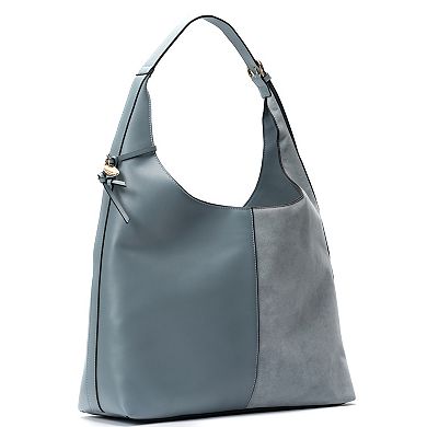 BCBGeneration Two-Tone Suede Hobo Bag
