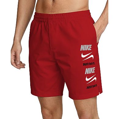 Men's Nike Swim Breaker Stacked 7-inch Volley Shorts