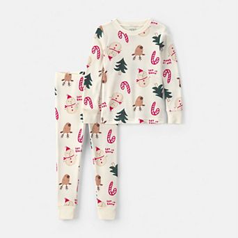 Toddlers Carter’s 2 pc Pajama Top & Pajama Bottoms Set with Christmas Icons