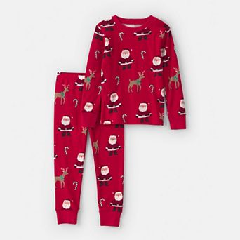 Toddlers Carter’s 2 pc Pajama Top & Pajama Bottoms Set with Christmas Icons