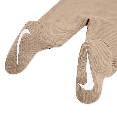 Newborn Baby Nike Waffle Knit Long Sleeve Footed Coverall