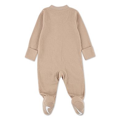 Newborn Baby Nike Waffle Knit Long Sleeve Footed Coverall