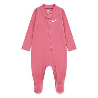 Newborn Baby Nike Waffle Knit Long Sleeve Footed Coverall