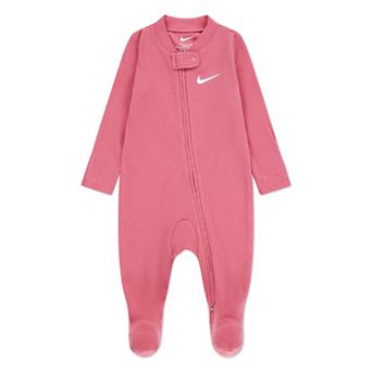 Newborn Baby Nike Waffle Knit Long Sleeve Footed Coverall