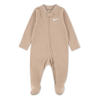 Newborn Baby Nike Waffle Knit Long Sleeve Footed Coverall