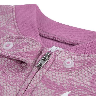 Newborn Baby Girls Nike Lace It Up Footed Coverall