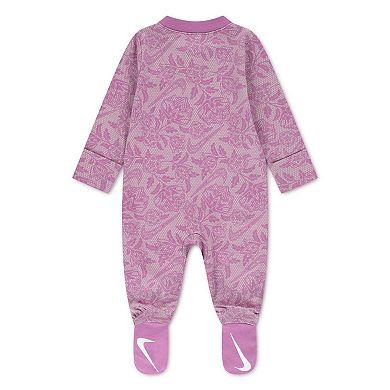 Newborn Baby Girls Nike Lace It Up Footed Coverall