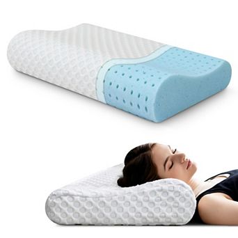 Queen Size-Memory Foam Pillow-1 Pack, Medium Firm Support & Breathable Fabric, Dual-Certified, Great