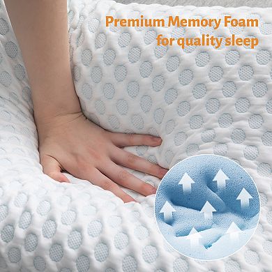 Queen Size-Memory Foam Pillow-1 Pack, Medium Firm Support & Breathable Fabric, Dual-Certified, Great