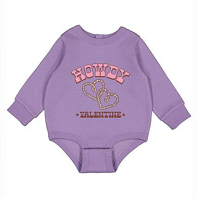 Howdy Valentine Rope Hearts - Infant Fleece BodySuit