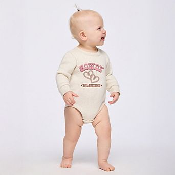 Howdy Valentine Rope Hearts - Infant Fleece BodySuit